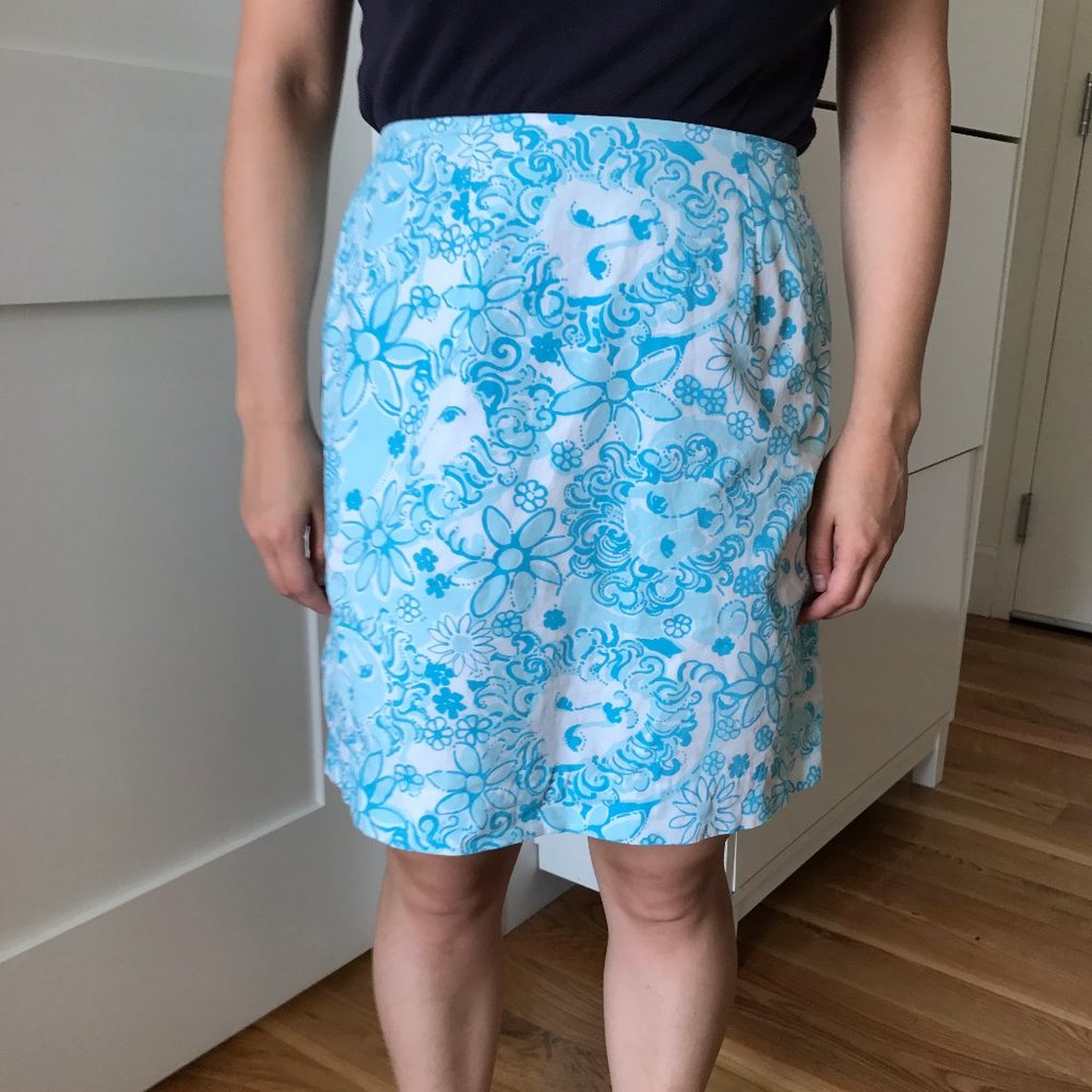Vintage Lilly Pulitzer Skirt - Blue Lion Print